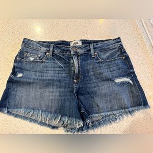 Paige frayed denim jean shorts